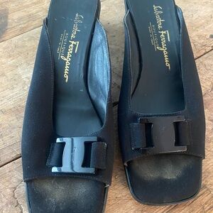 Salvatore Ferragamo Women's Black Slip-On Shoes